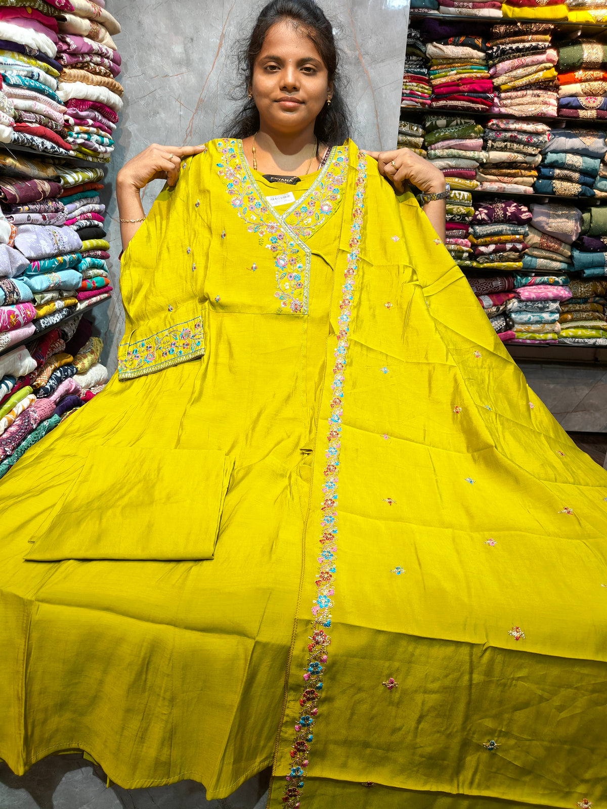 PSFS166 | Plus Size Malchanderi Silk Anarkali Set | 3XL to 5XL | Just ₹1299