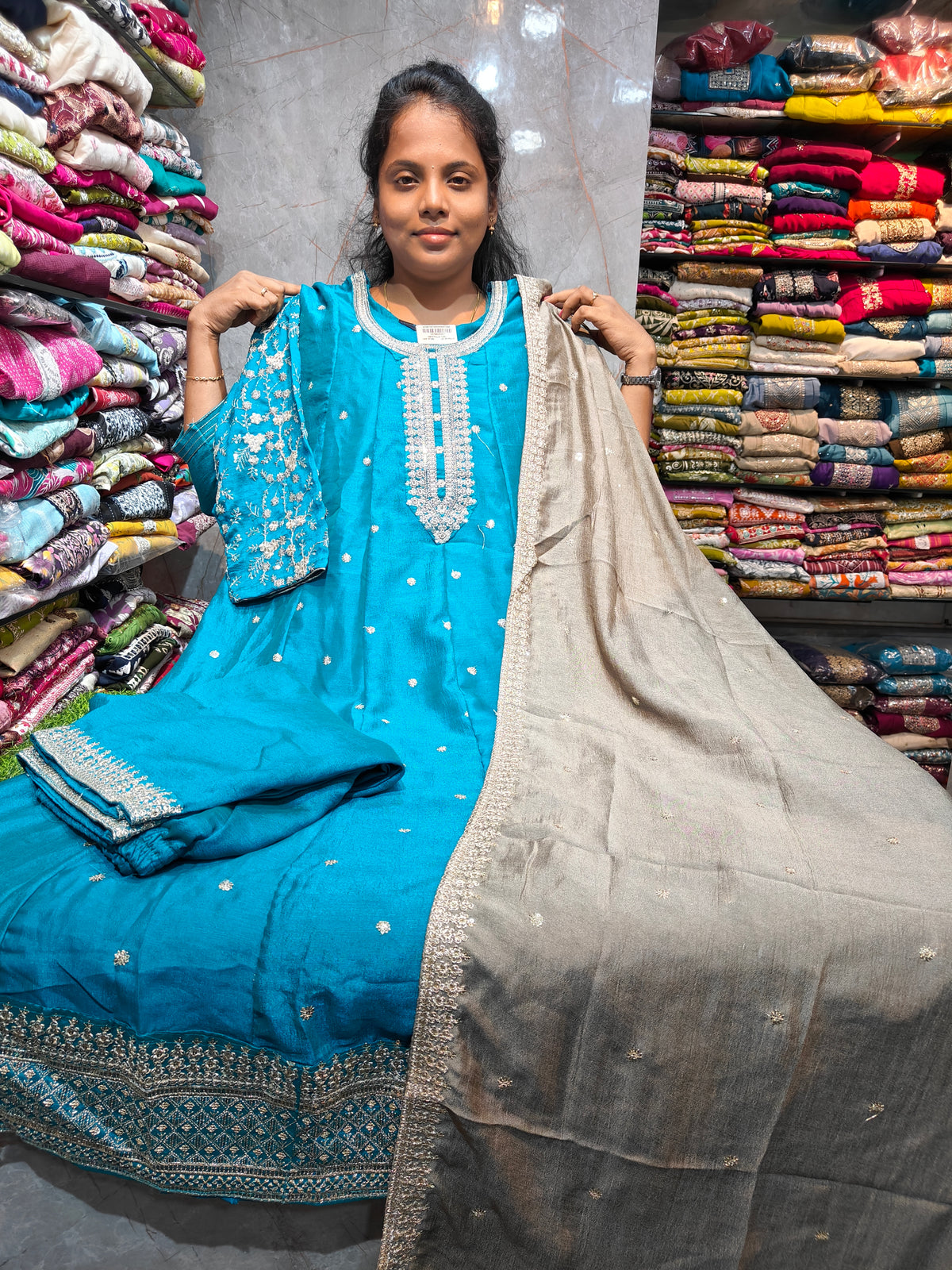 Grand Vichitra Silk Anarkali Full Set for Women 4XL to 6XL – PSFS173 at ₹1099