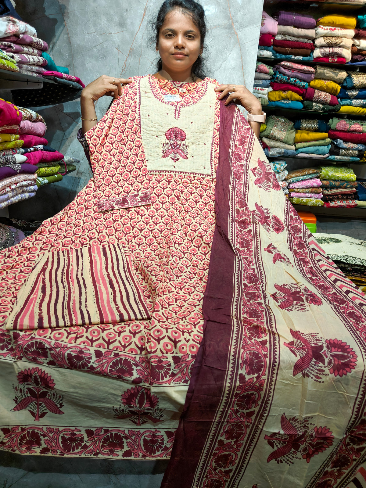 Plus Size Cotton Anarkali Set | 3XL to 6XL | PSCS162 | Soft Cotton Salwar Set | Just 1199