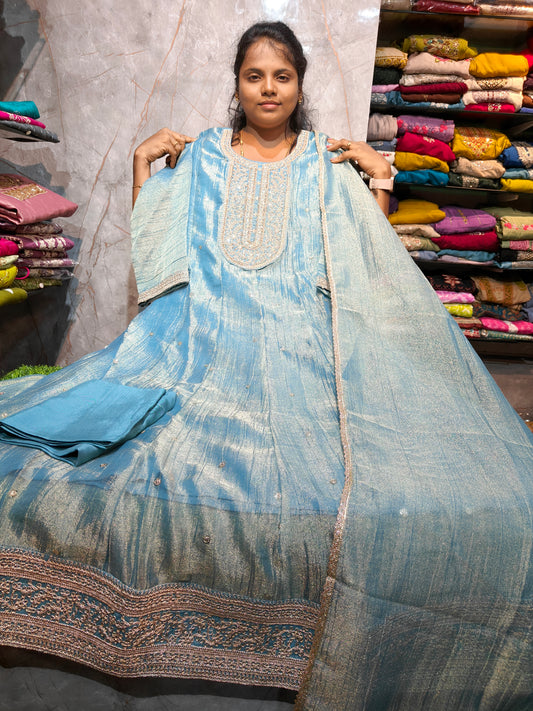 Premium Salsa Fabric Grand Anarkali Set with Lining – RSFS143 | ₹1,699
